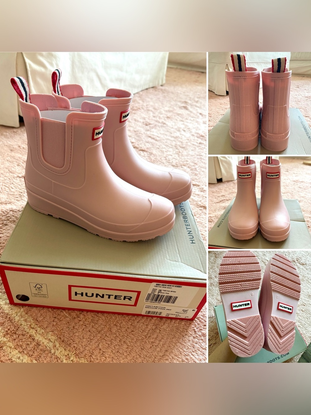 Hunter Tabitha Chelsea Rain Boots – Pink